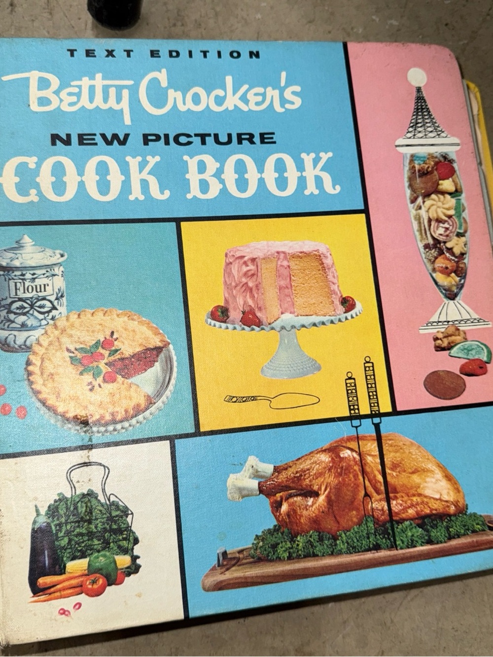 Betty Crocker Illustrated Cookbook — Blue, Pink & Yellow Cover